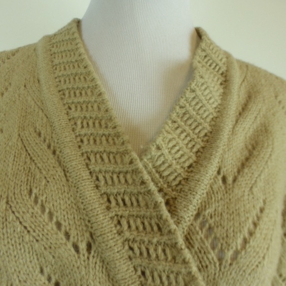 ALBERTA FERRETTI PHILOSOPHY wrap around camel brown sweater made in Italy 10 - Picture 4 of 10
